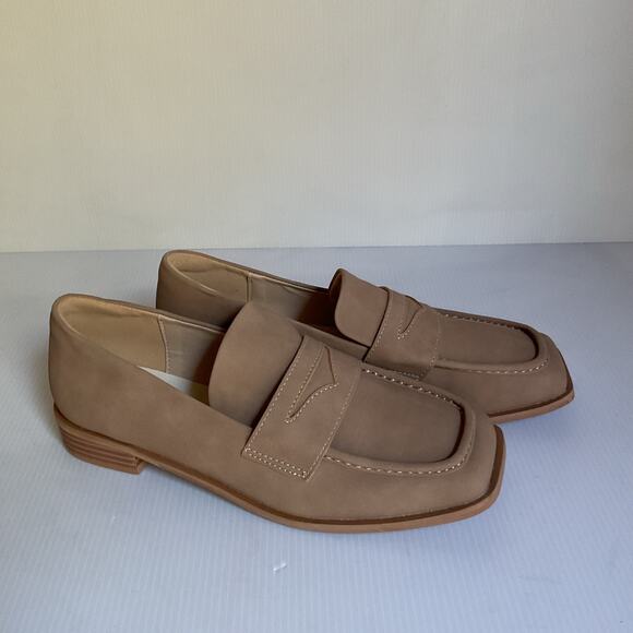 Oasis Society Women’s 7 Flats – Nude Beige Square Toe - Picture 2 of 8